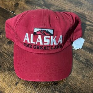 Red Alaska Embroidered Cap